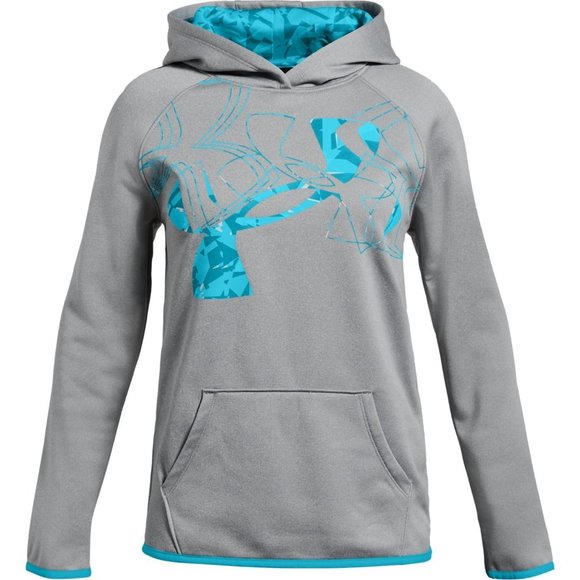 Armour Fleece Logo Girls’ Hoodie Sweatshirt - Picture 1 of 3